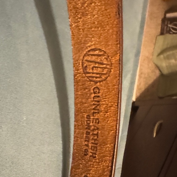 1791 GunLeather Men's Premium Brown Leather Belt pants size 32, gun belt size 36 - Picture 9 of 11